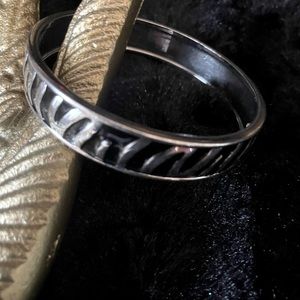 BB Chrome/Black Zebra Enamel Bangle